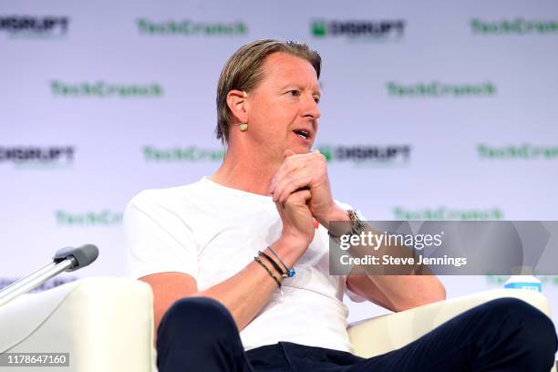 Verizon Communications Chairman & CEO Hans Vestberg speaks onstage during TechCrunch Disrupt San Francisco 2019 at Moscone Convention Center on...