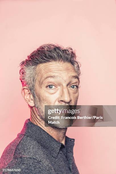 Actor Vincent Cassel is photographed for Paris Match in Paris on October 11, 2019.