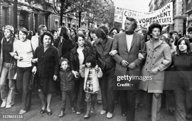 Demonstration in favor of the right to abortion reunites many activists, on May 11 in the streets of Grenoble, which involves, at the head of the...