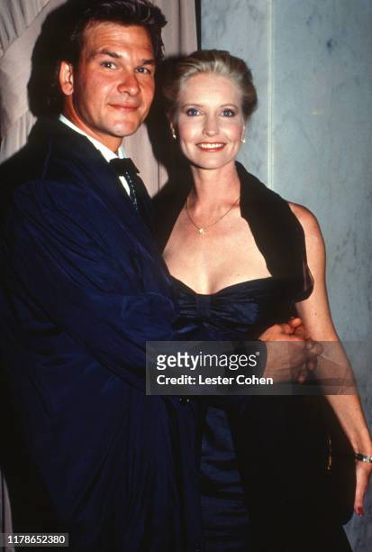 Patrick Swayze and Lisa Niemi pose for a photo circa 1985.