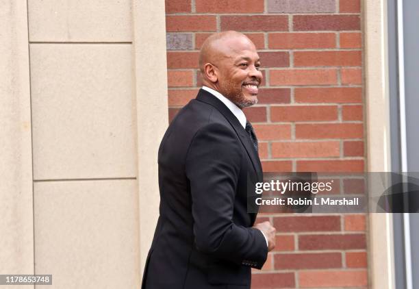 Andre Young aka Dr. Dre attends dedication ceremony at USC Iovine and Young Hall on October 02, 2019 in Los Angeles, California.