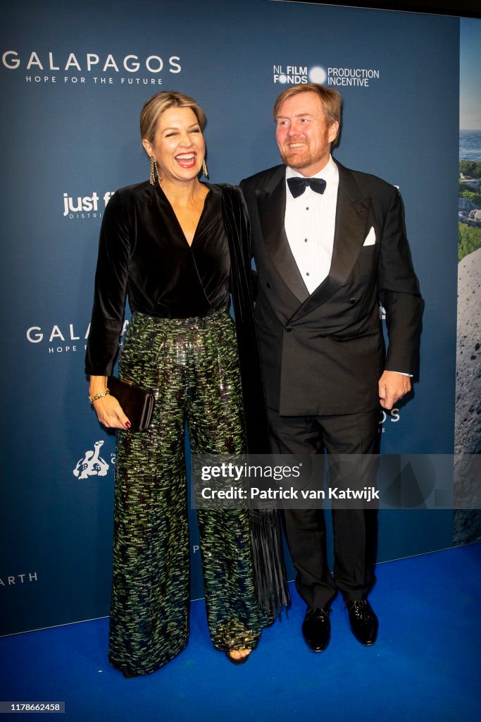 King Willem-Alexander Of The Netherlands And Queen Maxima Attend The Premiere of Galapagos In Amsterdam