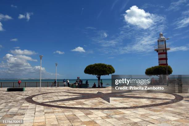 praia da munguba or praia do farol (lighthouse beach). paracuru, ceará, brazil - fortaleza stad fortaleza stockfoto's en -beelden