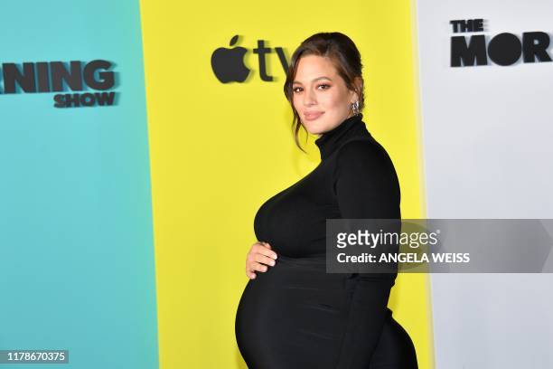 Model Ashley Graham arrives for Apples "The Morning Show" global premiere at Lincoln Center- David Geffen Hall on October 28, 2019 in New York.