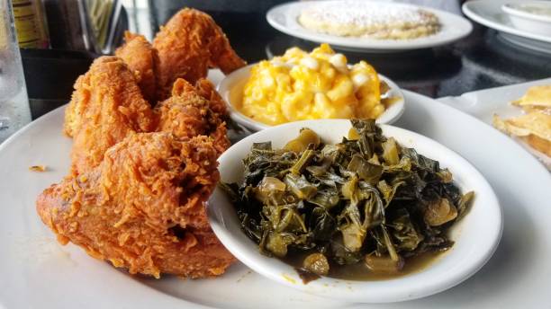 soulfood - collard greens stock pictures, royalty-free photos & images