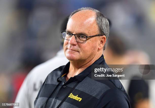 General Manager Kevin Colbert of the Pittsburgh Steelers looks on prior to the game against the Cincinnati Bengals at Heinz Field on September 30,...