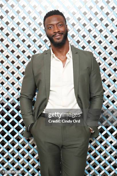 Aldis Hodge poses for a photo backstage at the Discovery Award Presentation and "Clemency" Q&A during the 22nd SCAD Savannah Film Festival on October...