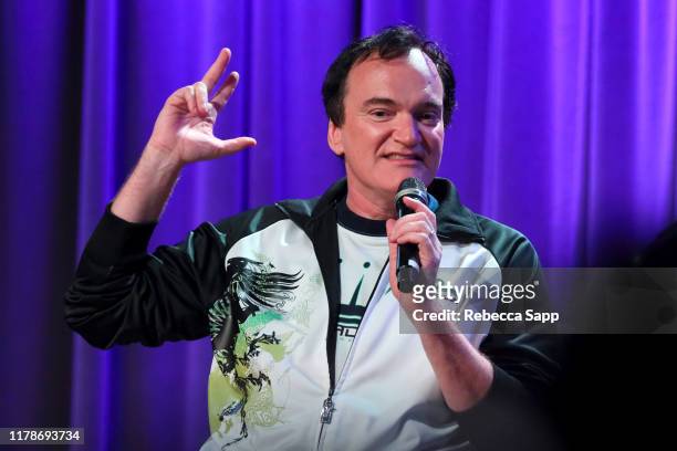 Quentin Tarantino speaks onstage at Once Upon A Time In Hollywood: An Evening With Quentin Tarantino & Friends at the GRAMMY Museum on October 02,...