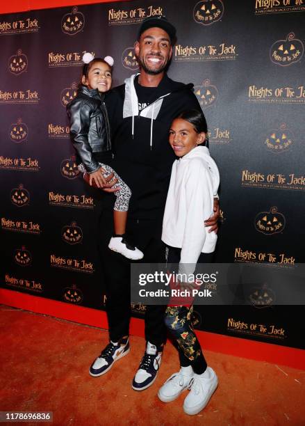 Jared Jeffries and family attends Nights of the Jack Friends & Family Night 2019 on October 02, 2019 in Calabasas, California.