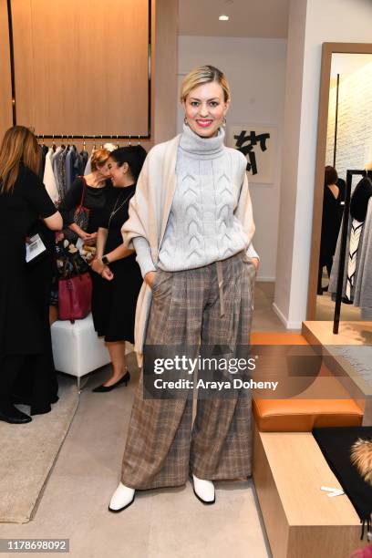 Guests at Lafayette 148 New York x Avril Graham at South Coast Plaza on October 02, 2019 in Costa Mesa, California.