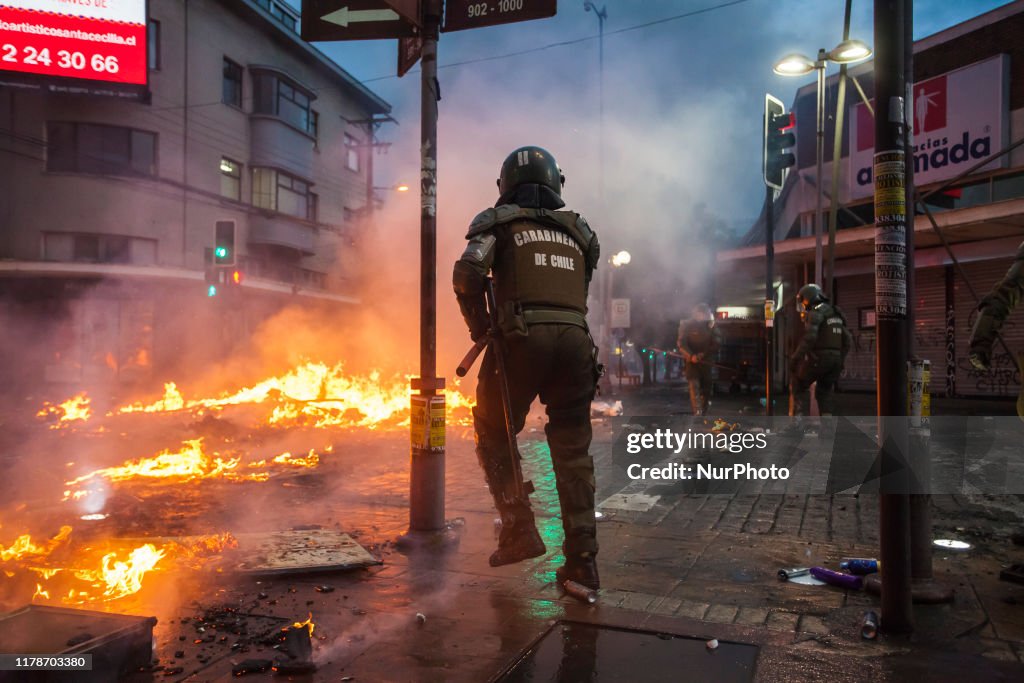 Violent Clashes In Chile