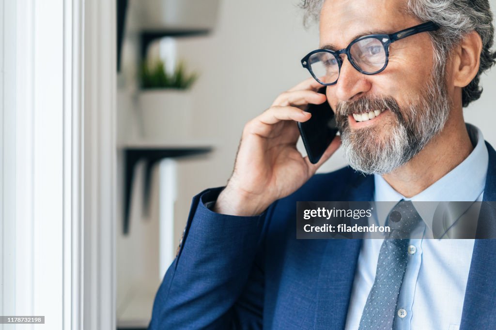 Businessman on the phone