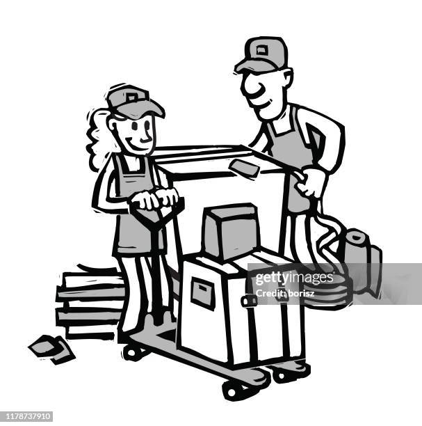 warehouse worker - warehouse loading dock stock illustrations