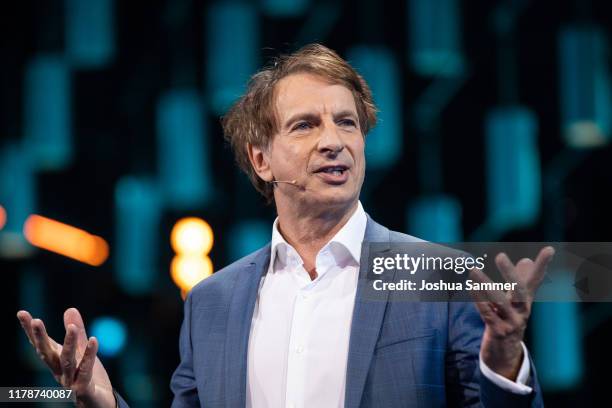 Ingolf Lueck holds a laudatio during the 23rd annual German Comedy Awards at Studio in Köln Mühlheim on October 02, 2019 in Cologne, Germany.