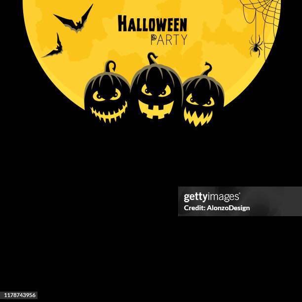 halloween party trick or treat - halloween font stock illustrations