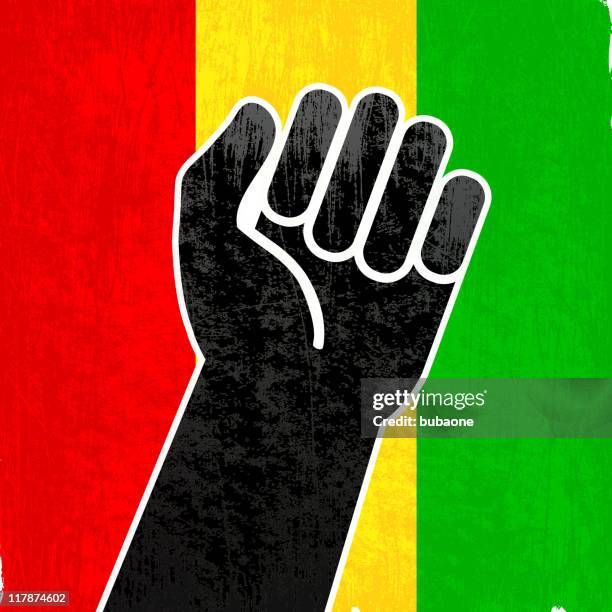 black power on royalty free vector background - social movement stock illustrations