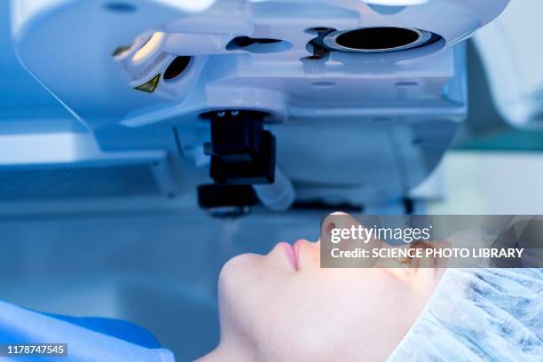 laser eye surgery - eye doctor stock pictures, royalty-free photos & images