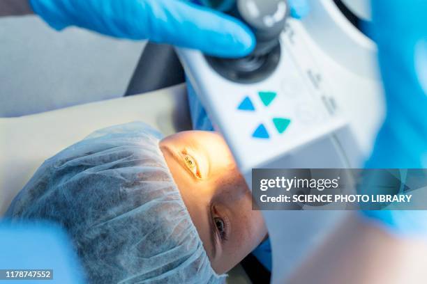 laser eye surgery - eye doctor stock pictures, royalty-free photos & images