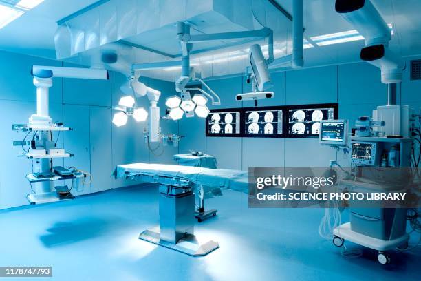 modern hospital operating theatre - neurosurgery stock-fotos und bilder