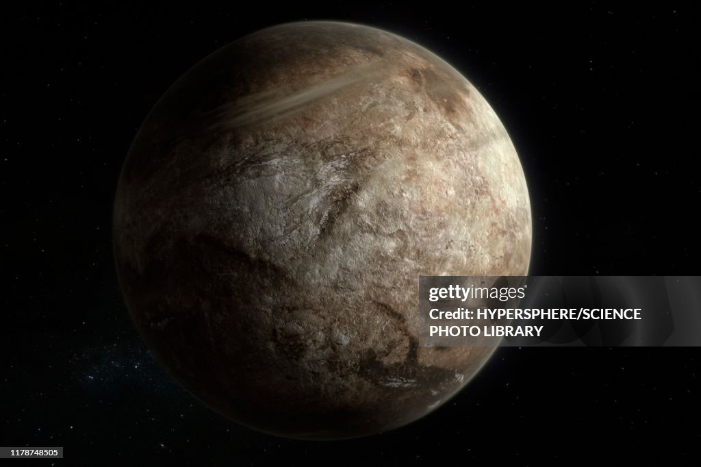 Dry exoplanet, illustration