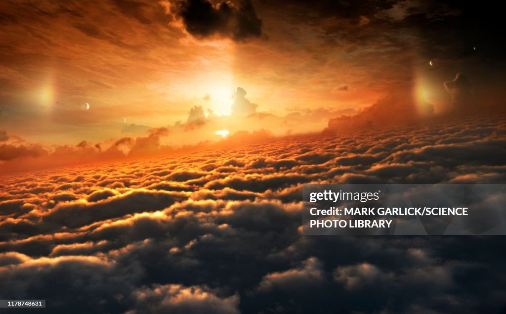 Jupiter's cloud tops, illustration