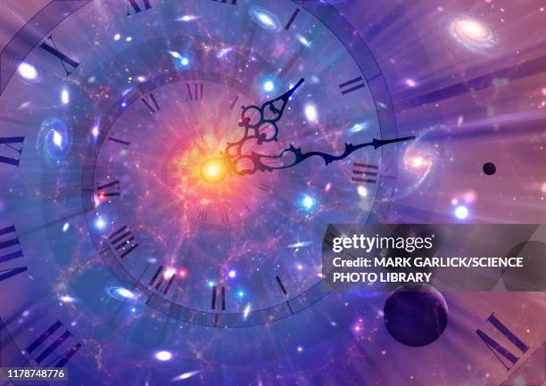 time dilation, conceptual illustration - einstein stock illustrations