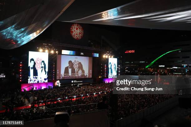 General view during the opening ceremony of the 24th Busan International Film Festival on October 03, 2019 in Busan, South Korea.