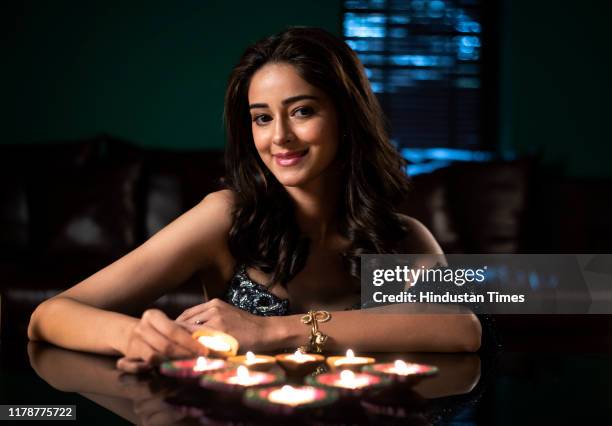 Bollywood actress Ananya Panday poses for an exclusive Diwali special shoot at her residence, on October 26, 2019 in Mumbai, India.