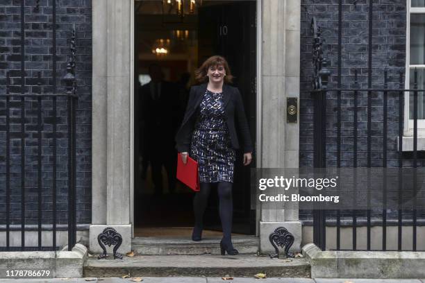 Nicky Morgan, U.K. Culture secretary, departs following a meeting of cabinet ministers in number 10 Downing Street in London, U.K., on Tuesday, Oct....