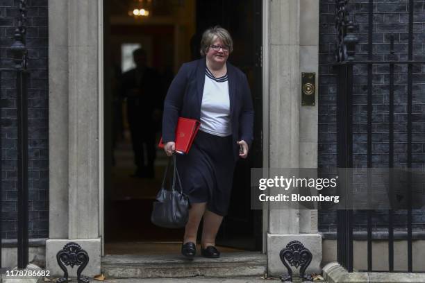 Therese Coffey, U.K. Work and pensions secretary, departs following a meeting of cabinet ministers in number 10 Downing Street in London, U.K., on...