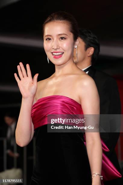 Actress Misa Eto from Japan arrives at the opening ceremony of the 24th Busan International Film Festival on October 03, 2019 in Busan, South Korea.