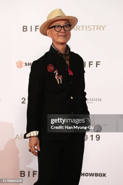 Director Yonfan arrives at the opening ceremony of the 24th Busan International Film Festival on October 03, 2019 in Busan, South Korea.