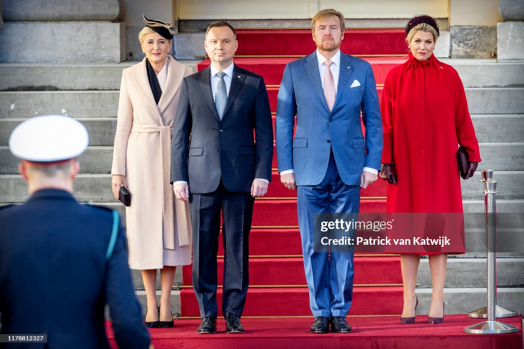 King Willem-Alexander and Queen Maxima receive President of Poland for an official visit in The Hague