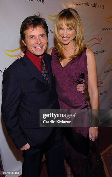 Michael J. Fox and wife Tracy Pollan during "A Funny Thing Happened on the Way to Cure Parkinson's..." - A Benefit Evening for the Michael J. Fox...