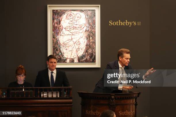 Sotheby’s European Chairman, Oliver Barker, brings the hammer down on Banksy’s record-breaking dystopian view of The House of Commons overrun with...