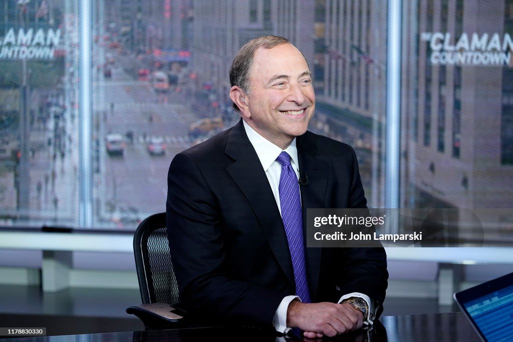 NHL Commissioner Gary Bettman Visits "The Claman Countdown"