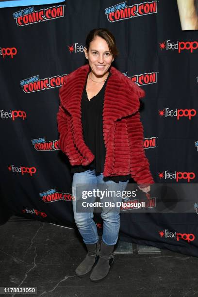 Amy Jo Johnson attends the New York Comic Con at Jacob K. Javits Convention Center on October 03, 2019 in New York City.