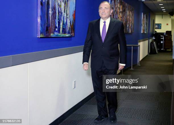 Commissioner Gary Bettman visits "The Claman Countdown" at Fox Business Network Studios on October 03, 2019 in New York City.