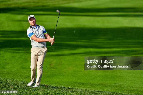 Brett Rumford of Australia in action during Day 1 of the Open de Espana at Club de Campo Villa de Madrid on October 03, 2019 in Madrid, Spain.