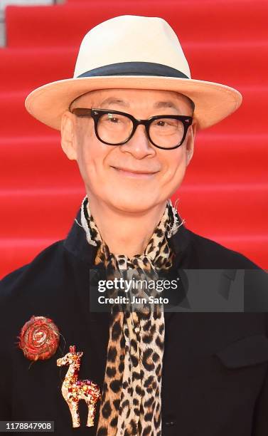 Hong Kong film director Yonfan arrives at the opening ceremony of Tokyo International Film Festival 2019 at Roppongi Hills on October 28, 2019 in...