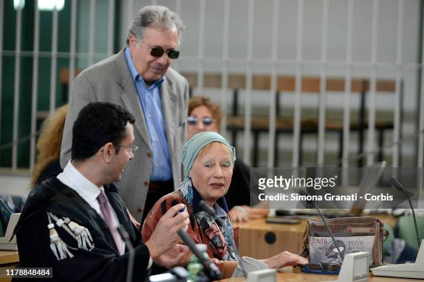 Giovanni Cucchi and Rita Calore during the trial against five military police officers for the death of Stefano Cucchi, on October 29, 2019 in Rome,...