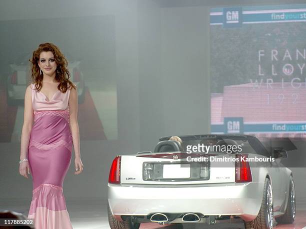 Anne Hathaway during TEN - GM Rocks Award Season With Cars, Stars and Fashion - Show at Sunset and Vine in Hollywood, California, United States.