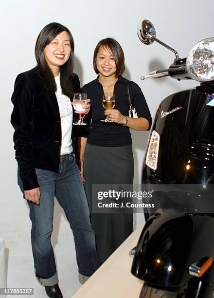 Amanda Lam and Michelle Nguyan of City Magazine with the Vespa Granturismo