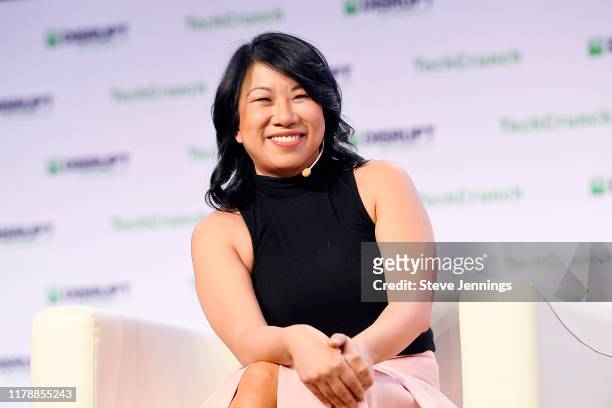Zola Co-Founder & CEO Shan-Lyn Ma speaks onstage during TechCrunch Disrupt San Francisco 2019 at Moscone Convention Center on October 03, 2019 in San...