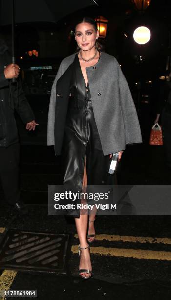 Olivia Palermo seen attending London Fabulous Fund Fair at Brewer Street Car Park on October 03, 2019 in London, England.