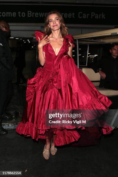 Natalia Vodianova seen attending London Fabulous Fund Fair at Brewer Street Car Park on October 03, 2019 in London, England.