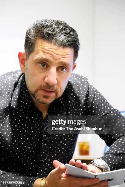 Microsoft Chief Product Officer Panos Panay speaks during the Asahi Shimbun interview on October 2, 2019 in New York City.