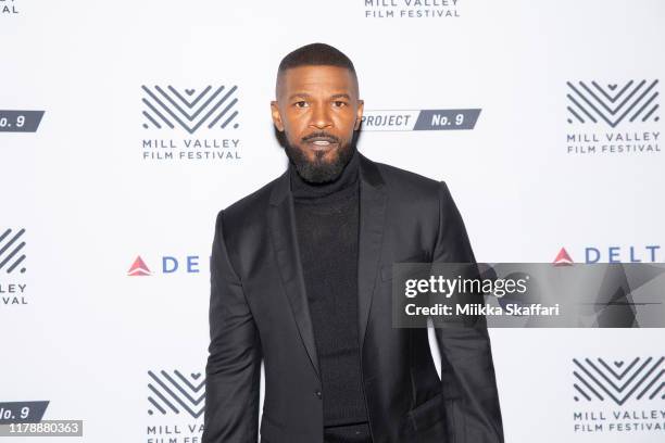 Actor Jamie Foxx arrives at the opening night premiere of "Just Mercy" at 42nd Mill Valley Film Festival at The Outdoor Art Club on October 03, 2019...