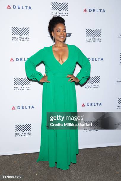 Actress Karan Kendrick arrives at the opening night premiere of "Just Mercy" at 42nd Mill Valley Film Festival at The Outdoor Art Club on October 03,...