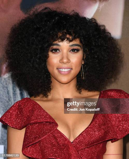 Alexandra Shipp attends the premiere of Lionsgate's "Jexi" at Fox Bruin Theatre on October 03, 2019 in Los Angeles, California.